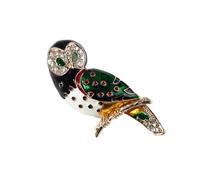 OHPHCALL Broche en Alliage de Hibou Vert Émail, Simple et Créative, pour Banquet et Rendez-vous, Présent Original pour Femmes et Filles