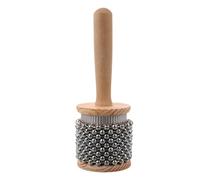 OHPHCALL Cabasa Portable en Acier Inoxydable et Bois, Instrument de Musique Percussion pour Garçon et Filles, Éducatif pour Développer les Compétences Musicales Fines