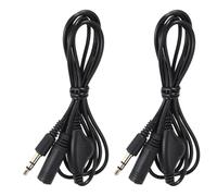 OHPHCALL Câble Audio D'extension 3,5 Mm 2pcs en Cuivre Noir Réglage par Poulie Résistant pour Mp3 et Téléphone Mobile