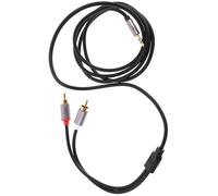 OHPHCALL Câble Audio Stéréo 3,5 Mm à Double Rca Connecteurs Plaqués Or, Longueur Pratique de 1,5 M, Compatible Multi-plateformes pour Casque et Enceintes