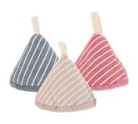 OHPHCALL Cache-bouton Triangulaire en Coton 3pcs Isolation Thermique et Prise Sécurisée pour Cuisson et Service Style Japonerie Adorable