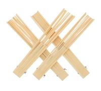 OHPHCALL Cadre D'éventail Pliant Japonais Léger et Facile à Assembler en Bambou et Métal Beige, Kit de 4 Pièces pour Cérémonies de Thé et Découverte Traditionnelle