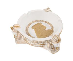 OHPHCALL Cendrier Égyptien Créatif en Résine Blanc pour Bureau et Salon, Support de Stockage des Pratique et Décoratif Style Ancien Égypte