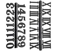 OHPHCALL Chiffres et ou Plastique Noir en pour Horloge Murale Kit DIY 2 Sets, Installation Facile Pratique Réparation ou Création D'horloge à Domicile