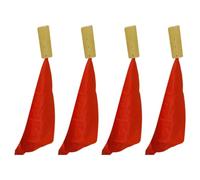 OHPHCALL Claquettes Traditionnelles Allegro 4 Pièces en Bambou Rouge Rythme et Pénétration pour Garçon et Filles et Adultes pour Spectacles sur Scène