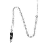 OHPHCALL Collier Empreinte de Patte Commémoratif en Acier Titane Noir