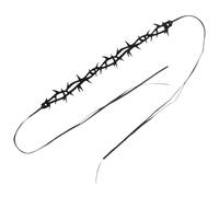 OHPHCALL Collier Gothique Femme Choker Épine Halloween Accessoire pour Costume et Cosplay