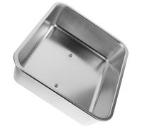 OHPHCALL Couvercle à badigeonner en Acier Inoxydable Rectangulaire pour Plaque de Cuisson et Barbecue extérieur, Cloche Alimentaire pour Faire Fondre Le Fromage, Cuisson Vapeur, Argent