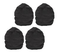 OHPHCALL Couvre-masque de ski 4 pièces en tissu noir lavable avec rapide pour le rangement et le transport lors de voyages de sports d'hiver