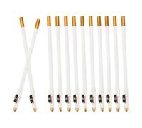 OHPHCALL Crayons à Sourcils Résistant la Transpiration et Anti-taches en Bois Blanc Lot de 12 avec Pochoir pour Sourcils pour Maquillage Féminin Professionnel