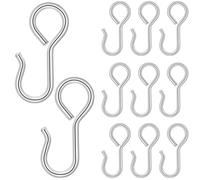 OHPHCALL Crochets en Fer de S pour Housse de Siège Auto, Lot de 50 Pièces, Fixation Facile et Stabilisation du Coussin de Siège de Voiture Argenté
