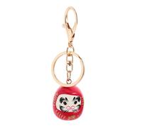 OHPHCALL Daruma Porte-clés Pendentif Japonais Rouge Décor Pratique pour Sac à Main Figurine Feng Shui Porte-chance Cadeau Léger et Résistant