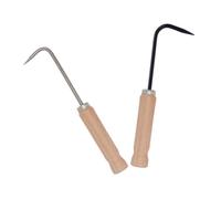 OHPHCALL Désherbeur Manuel Résistant à Rouille 2 Pièces en Acier Inoxydable Manche en Bois, Outil de Désherbage pour Ameublir Le Sol, Résistant la Rouille, pour Jardin et Usage Quotidien