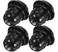 OHPHCALL Douille E27 en Bakélite Noire, 4 Pièces Légères et Pratiques pour Réparation de Lampes et Luminaires Industriels Rétro, pour Appliques Murales