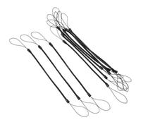 OHPHCALL Dragonne pour Stylo Tactile en Plastique Noir, Lot de 10 Lanières Anti-Perte Fixation Sécurisée, pour Étudiants et Professionnels