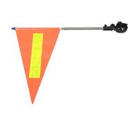 OHPHCALL Drapeau de Sécurité Orange Haute Visibilité avec Installation Rapide en Polyester Résistant pour Fauteuil Roulant et Scooter de Mobilité pour Chemins de Parc et Ascenseurs