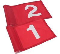 OHPHCALL Drapeaux D'entraînement de Golf Lot de 2 pour Améliorer la Précision Putting Site de Pratique en Polyester Rouge, Légers et Faciles à Ranger