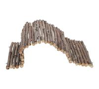 OHPHCALL Échelle Incurvée Capacité de Charge et Friction Améliorée en Bois pour Petits Animaux et Lapins pour Terrariums et Décoration D'habitat