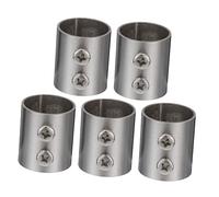 OHPHCALL Embout Tringle en Acier Inoxydable 5pcs pour Connecteur de Rail de Rideau et Rallonge de Tringle à Rideaux, Connexion Stable pour Amélioration de L'habitat