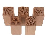 OHPHCALL en Bois Moules à Set de 5 pour Pâtisserie Outils de en Bois Fabrication de Savons et Pâtisseries pour Baking