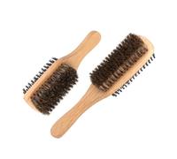 OHPHCALL Ensemble 2 Brosses Double Face En Poils De Sanglier, Peigne Pour Barbe Et Cheveux Fins, Brossage Doux Et Entretien Régulier Pour Hommes Et Femmes
