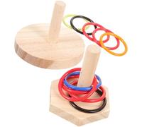 OHPHCALL Entraînement pour Perroquet en Bois et Plastique Surface Lisse Formes Rondes et Hexagonales pour Cage Lot de 2 pour Développement de L'intelligence Couleur Couleur Aléatoire
