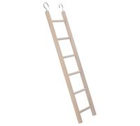 OHPHCALL Escalier en Bois Naturel pour Oiseaux Crochets Métalliques, pour Perroquets et Hamsters, Favorise L'intelligence et l'usure des Griffes en Cage