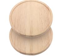 OHPHCALL Étagère Flottante Murale Ronde en Bois 2pcs pour Rangement et Décoration, Style Classique Simple, Maison, Diamètre 15cm Épaisseur 1,8cm