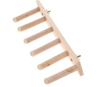 OHPHCALL Étagère Murale pour Augmenter la Friction en Bois Khaki pour Chats D'intérieur 6 Marches Antidérapantes et Faciliter l'escalade