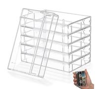 OHPHCALL Étui à Cassette Audio en Abs 6 Pièces, Boîte de Rangement Transparente Style Simple pour Bureau et Autres Scénarios Variés