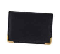 OHPHCALL Étui de Protection pour Cartes et Identités en Cuir PU Noir Design Multi-grilles et Rangement Ordonné, pour Sorties et Travail