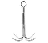 OHPHCALL Grappin en Acier Inoxydable à 4 Griffes, Crochet Portable pour Récupération de Bois et Accessoires Randonnée en Plein Air