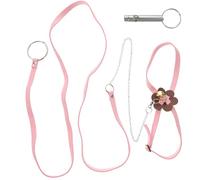 OHPHCALL Harnais de Transport pour Tortue en Daim Rose, Corde Pratique pour Promenade et Sortie, Prévention Perte de L'animal Couleur Aléatoire