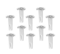 OHPHCALL Inserts de Douille de Roulette en Fer Argenté et Support Renforcé pour Fixation Pied de Chaise 10pcs Compatibilité Polyvalente pour Meubles Lourds