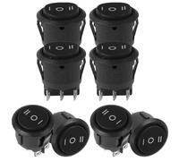 OHPHCALL Interrupteur à Bascule Rond Noir 6 Cosses 3 Positions en Pack Facile à Installer Fiable pour Voiture Pack de 8 Pièces