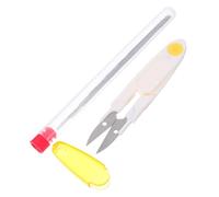 OHPHCALL Kit D'aiguilles à Perler Torsadées en Métal avec Ciseaux, Ajustement Flexible et Prévention Rupture du Fil pour Fabrication de Bijoux Faits Main