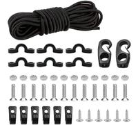 OHPHCALL Kit de Tendeurs Élastiques pour Kayak Crochets INOX, Ensemble Compact pour Fixation Charge Lourde et Accessoires Adaptés aux Excursions en Kayak