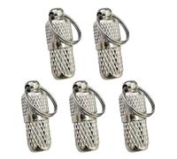 OHPHCALL Lot de 10 Pendentifs D'identification en Laiton Argenté pour Collier de Pet, Décoration Suspendue Anti-Perte Plaque D'adresse Facile à Attacher