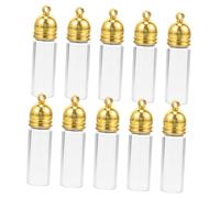 OHPHCALL Lot De 10 Petits Couvercles De Bocaux En Verre Mason Jar Charms Bouteilles De Vœux Décoratives Pour