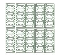OHPHCALL Lot de 100 Crochets Décoratifs en PVC Vert pour Décorations de Sapin de Noël, Forme en S, Accessoires Pratiques et Peu Encombrants pour Accrocher Boules et Ornements