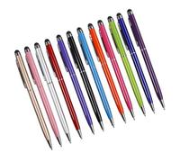 OHPHCALL Lot de 12 Stylets à Bille Capacitif en Aluminium pour Tablette, Stylet à Dessin Fin et Léger, pour L'école Prise de Notes Couleur Aléatoire
