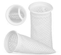 OHPHCALL Lot de 2 Chaussettes Filtrantes en Coton Nid d'abeille pour Aquarium et Évier, Filtration et Réutilisable, Accessoires pour Filtre d'eau