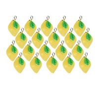 OHPHCALL Lot de 20 Breloques en Résine Jaune pour Création de Bijoux, Mini Charms pour DIY et Ambiance Estivale, Accessoires pour Colliers et Bracelets
