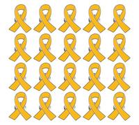 OHPHCALL Lot de 20 Épinglettes en Alliage Ruban Jaune pour Sensibilisation Design Élégant en Émail, pour Événements de Dons et Campagnes Caritatives