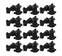 OHPHCALL Lot de 24 Isolateurs de Clôture Électrique Noirs en Plastique pour Fils et Poteaux Ronds, Installation Facile, Sécurité Renforcée, pour Bases Militaires et Prisons
