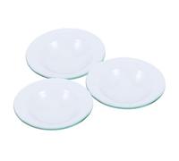 OHPHCALL Lot de 3 Petites Assiettes en Verre Rond pour Chauffe-Cire et Chauffe-Huile, Plat de Remplacement pour Lampes D'aromathérapie et Fondants à Cire