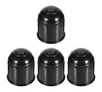 OHPHCALL Lot de 4 Cache-attelages de Remorquage en Nylon Noir Anneau de Verrouillage, Protège Les Dommages Taches, pour Boules D'attelage de Remorque