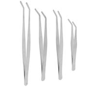 OHPHCALL Lot de 4 Pinces à Succulentes en Acier Inoxydable Argenté, Légères et Pratiques, Multi-Fonctions pour Jardinage et Modélisme, Design Simple et Sécurisé