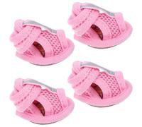 OHPHCALL Lot de 4 Sandales pour Chiens en Maille Coton Respirante, Protection des Pattes Le Sol Chaud, Chaussures D'été Confortables pour Plage et Extérieur