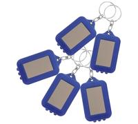 OHPHCALL Lot de 5 Lampes Torches Porte-Clés LED Solaires Compactes, Plastique Bleu, pour Activités de Plein Air et Urgences